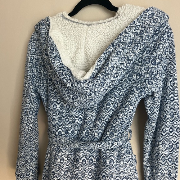 Anthropologie Saturday Sunday Himalaya Teddy Robe Blue XS/S - Picture 6 of 6